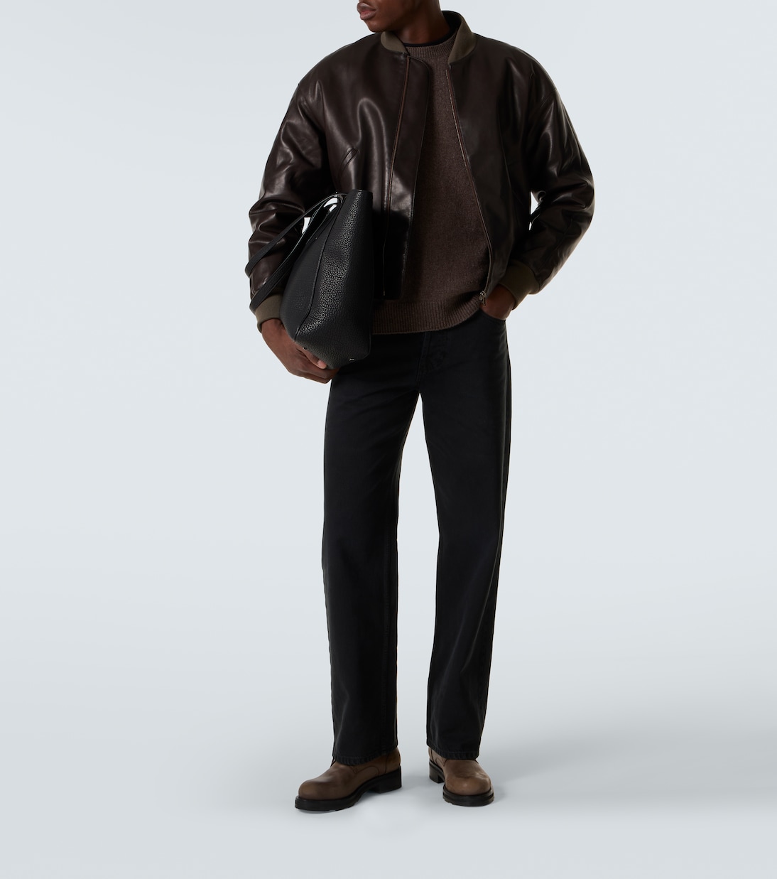 Distressed leather combat boots | The Row