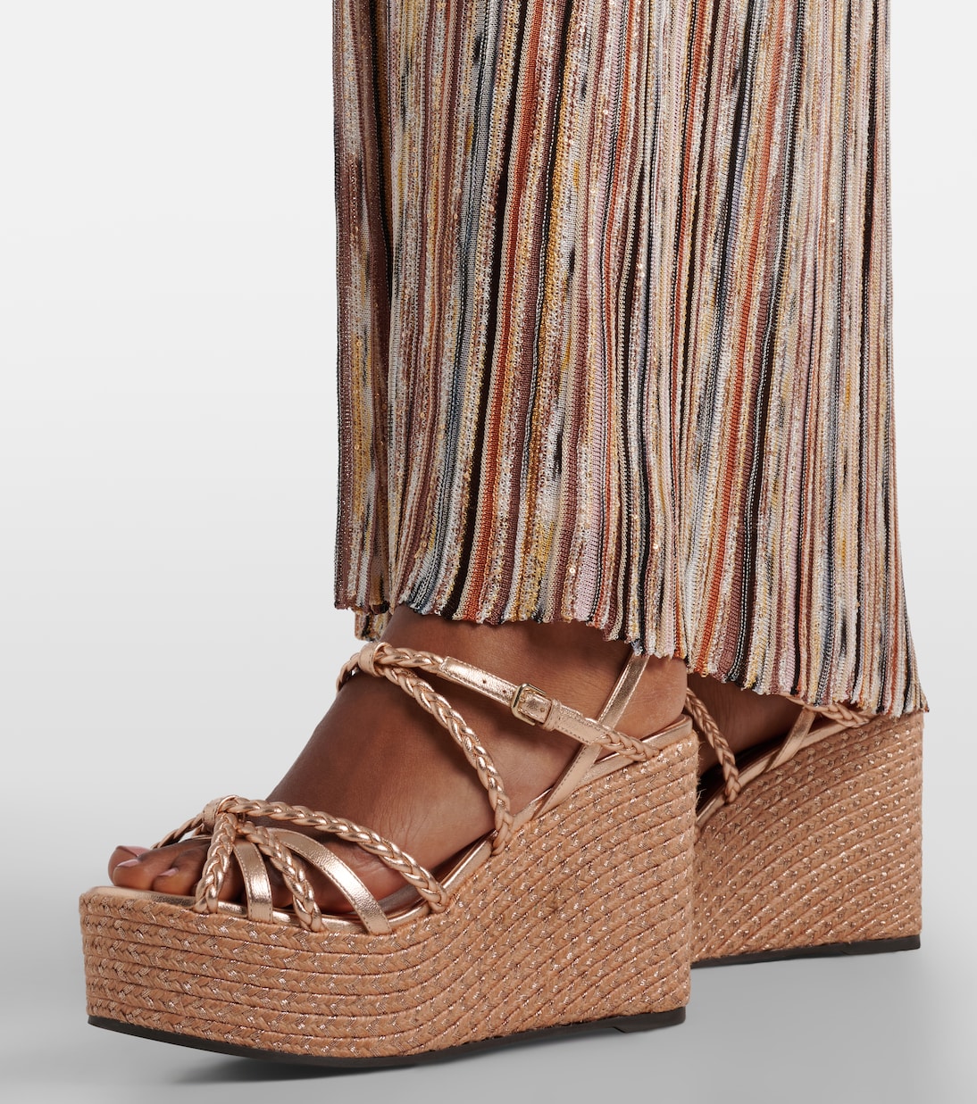 Espadrille-Sandalen Nyra aus Leder | Jimmy Choo