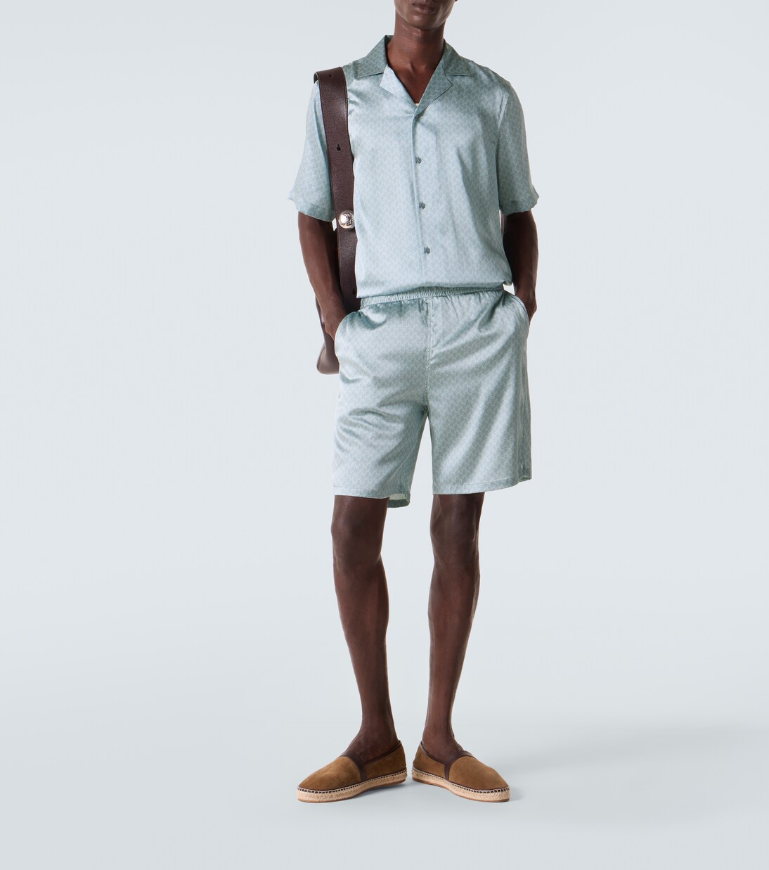 Palma printed silk-blend shorts | Frescobol Carioca