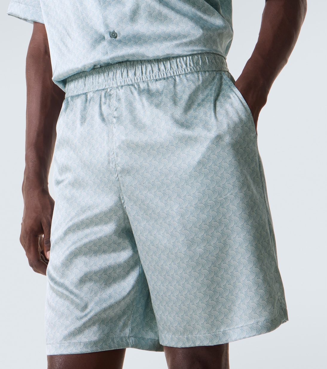 Palma printed silk-blend shorts | Frescobol Carioca