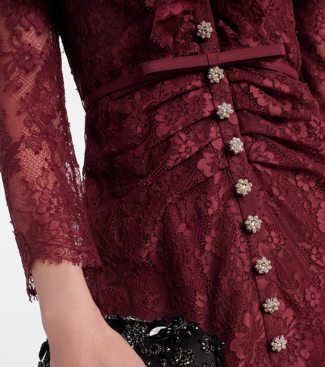 Off-shoulder lace maxi dress | Self-Portrait