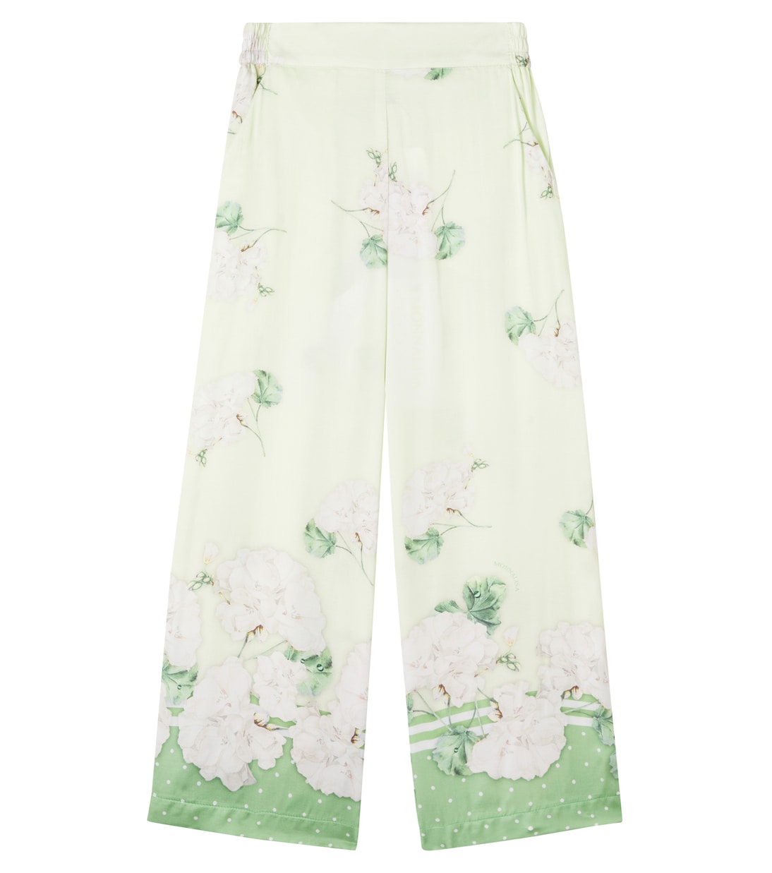 Floral satin pajama pants | Monnalisa