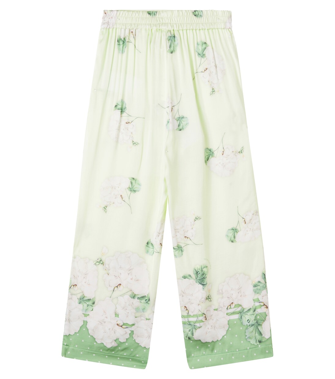 Floral satin pajama pants | Monnalisa