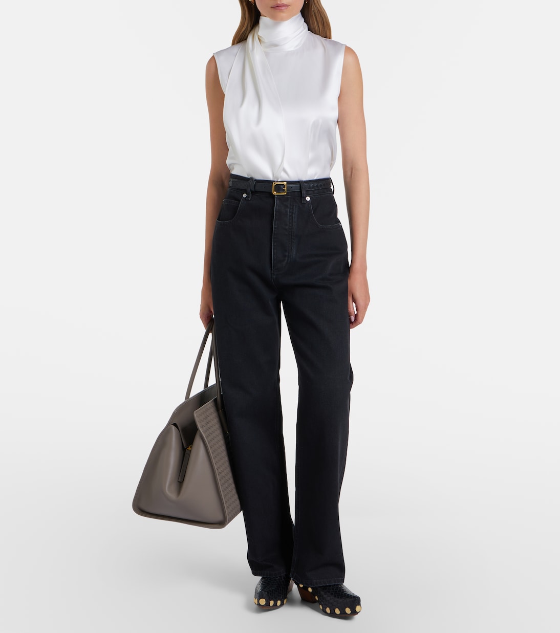 Barbara Medium leather top-handle bag | Bottega Veneta