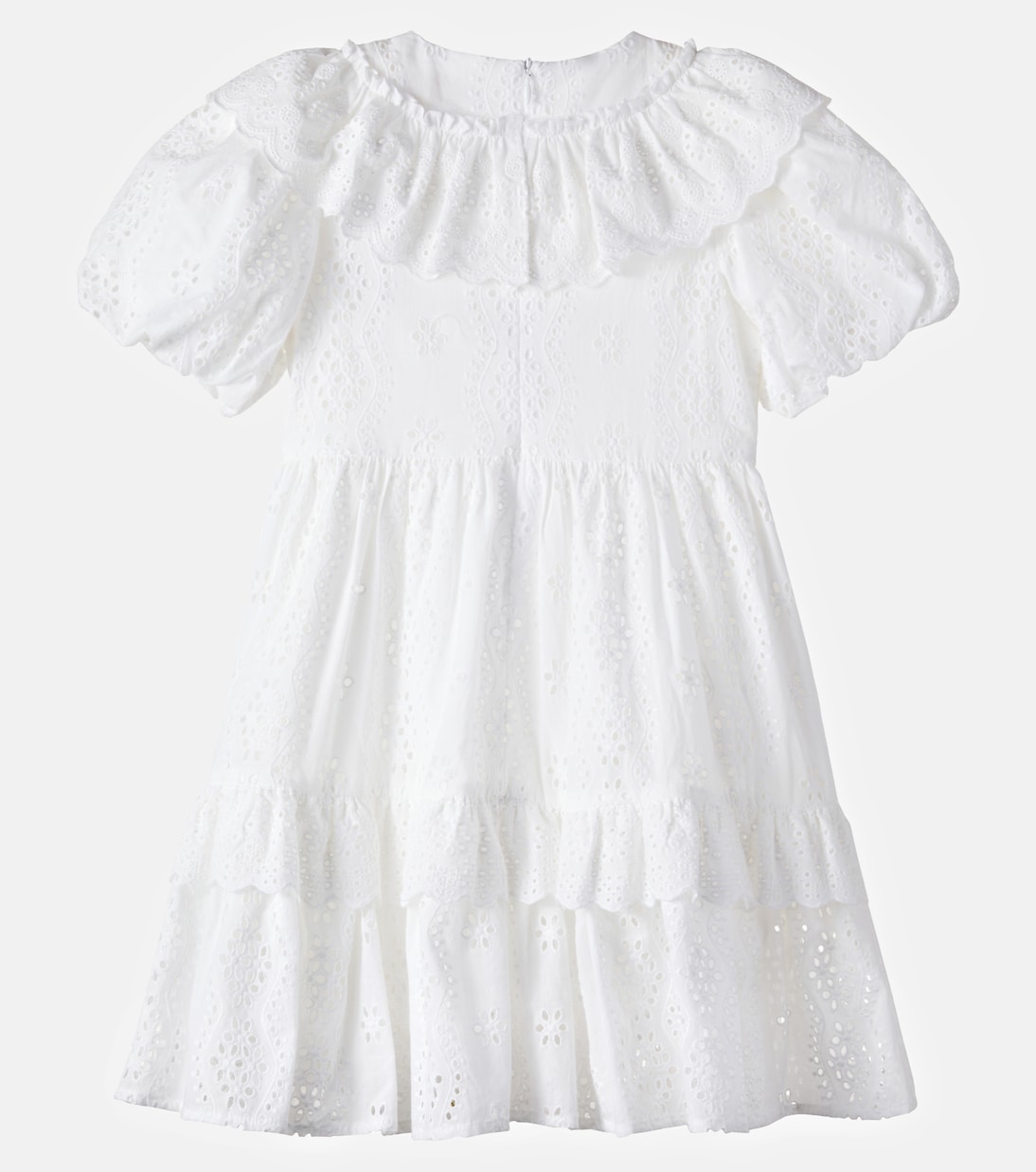Broderie anglaise ruffled cotton dress | Petite Amalie  