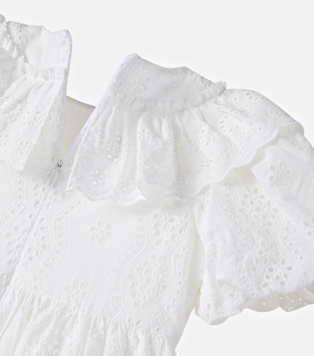 Broderie anglaise ruffled cotton dress | Petite Amalie  