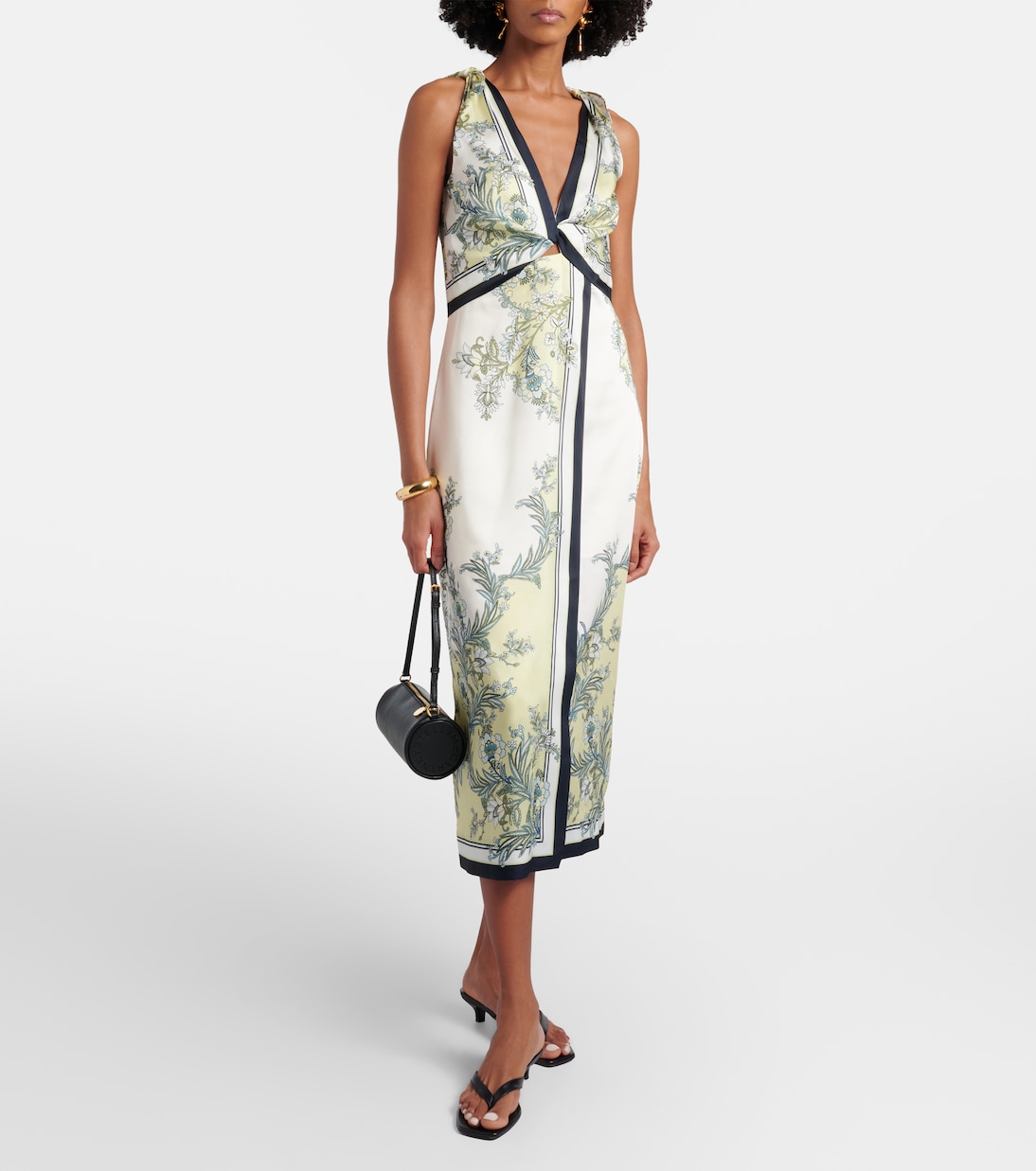 Kaliza floral twill midi dress | Veronica Beard