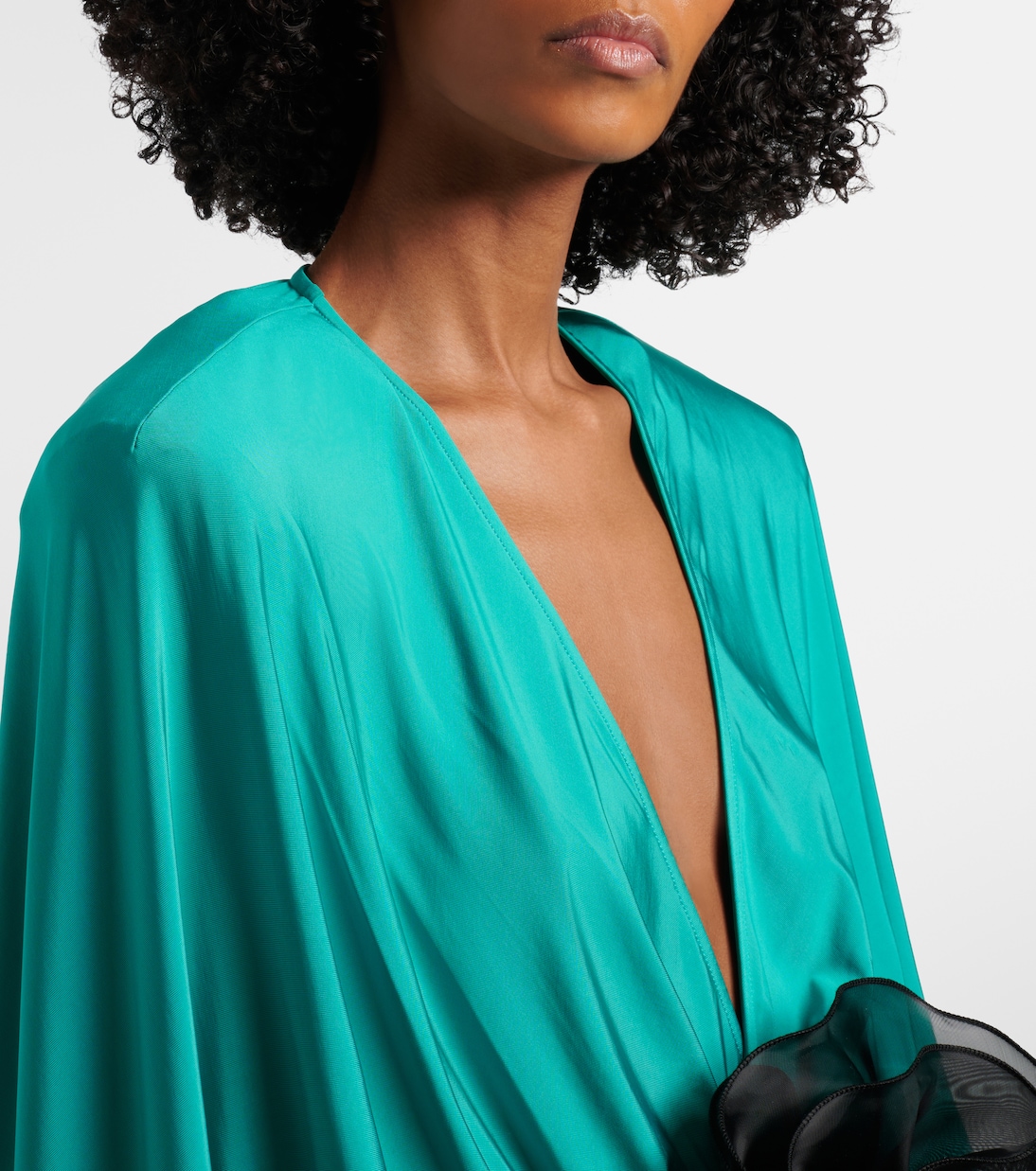 Floral-appliqué jersey maxi dress | Jacques Wei