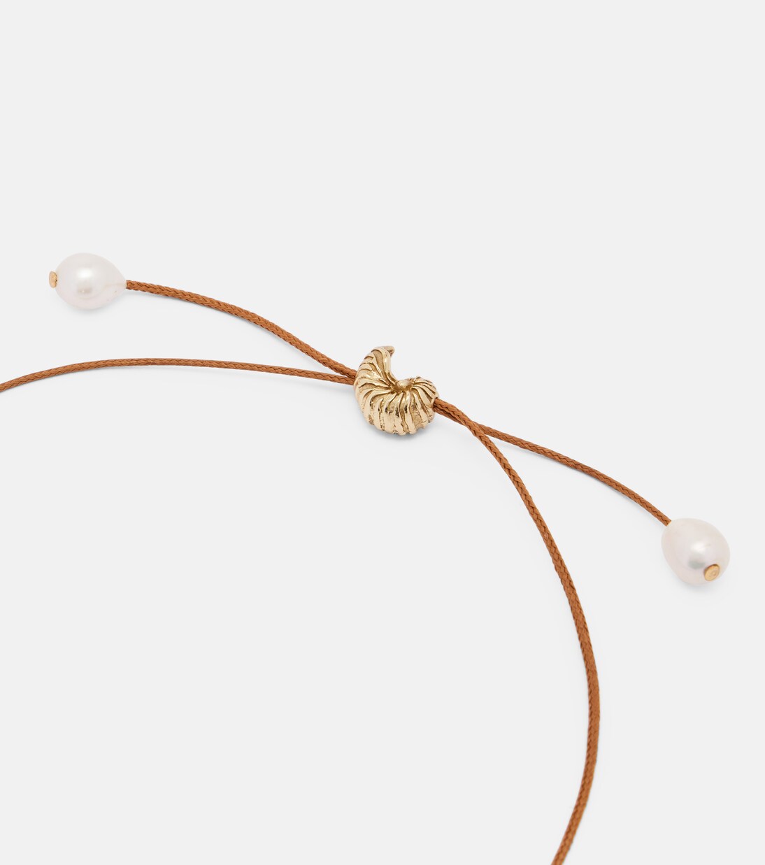 Faux pearl embellished charm necklace | Alémais