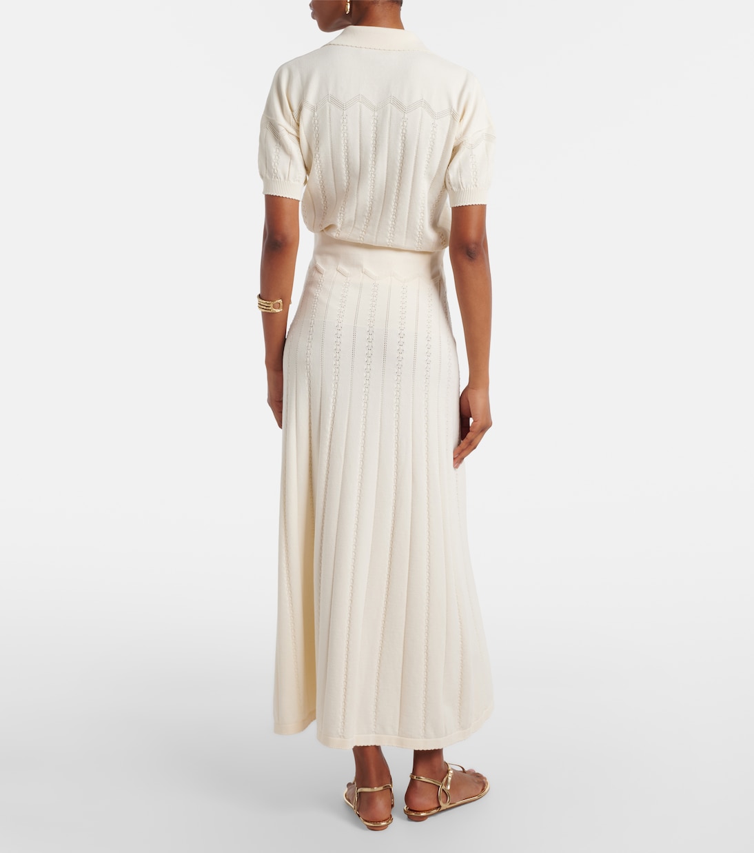 Falda larga Mieralla de pointelle en mezcla de algodón | Faithfull