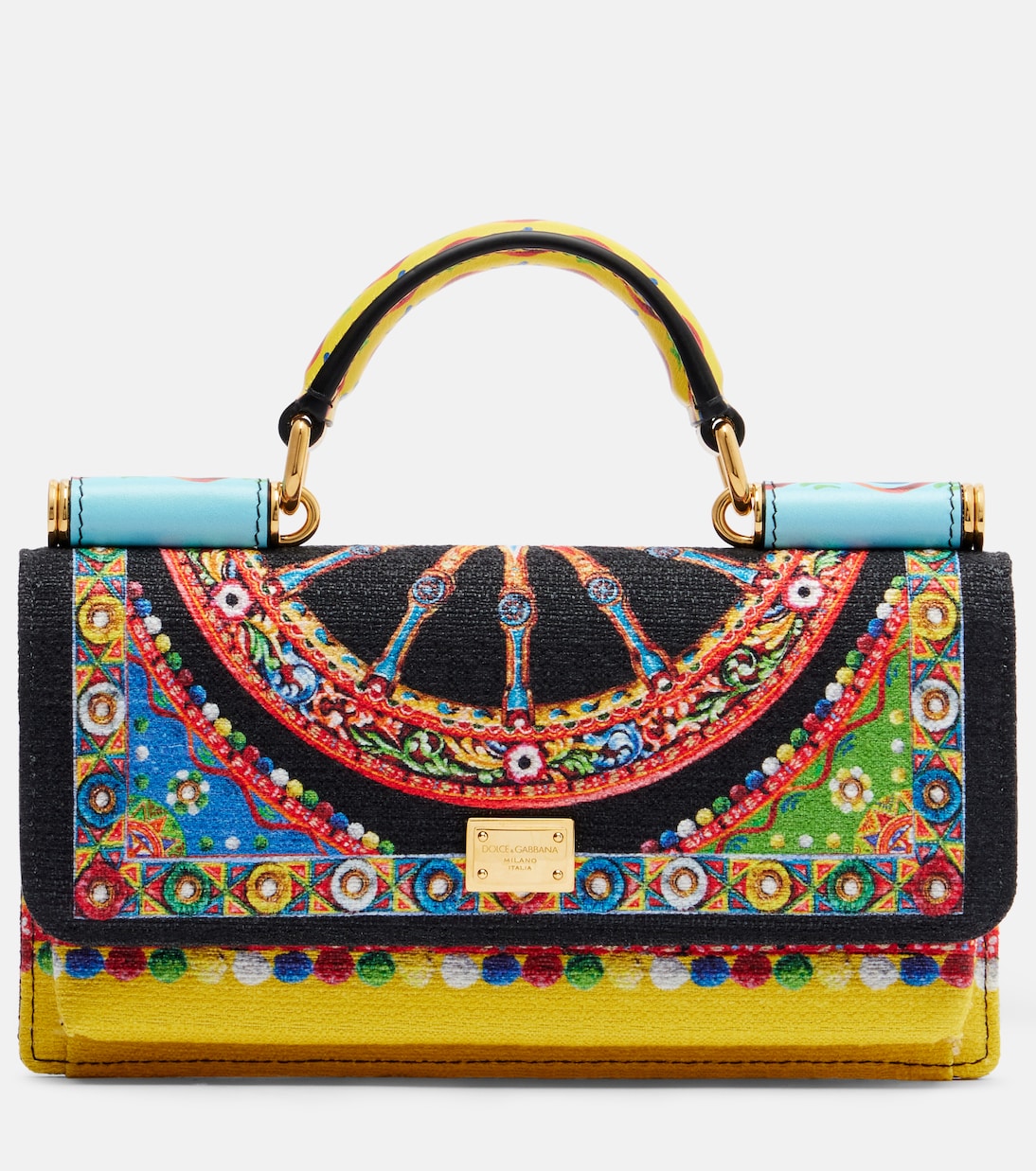 Sicily Mini printed top-handle bag | Dolce&Gabbana