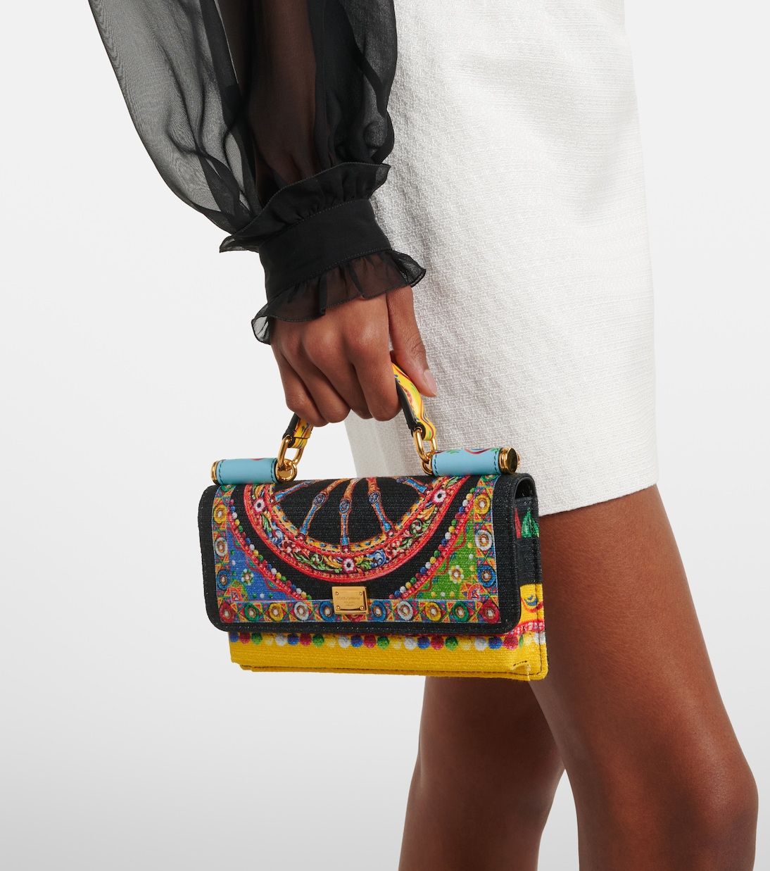 Sicily Mini printed top-handle bag | Dolce&Gabbana