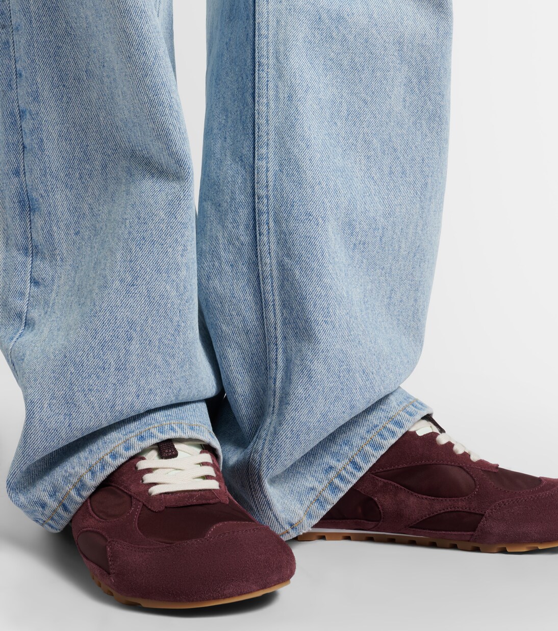 Orbit Flash suede-trimmed sneakers | Bottega Veneta