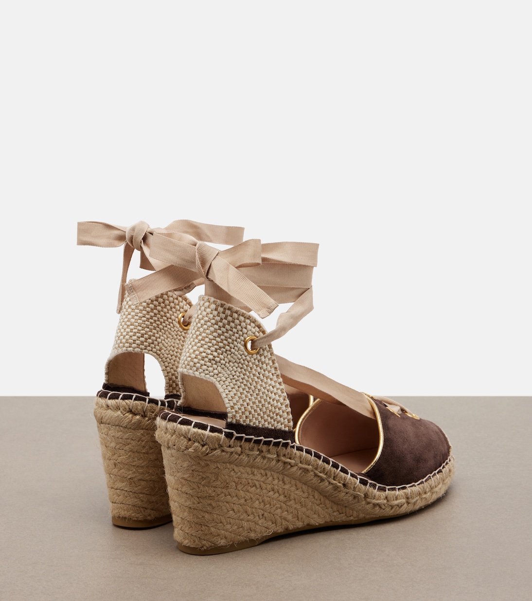 VLogo suede espadrille wedges | Valentino Garavani