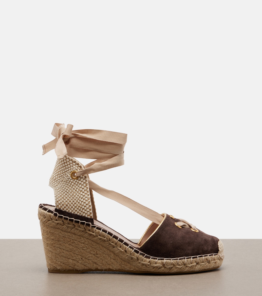 VLogo suede espadrille wedges | Valentino Garavani