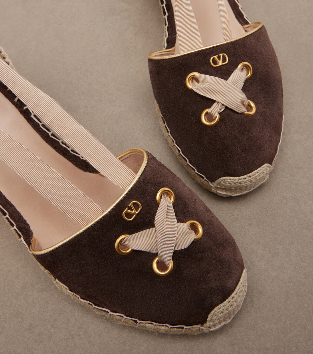 VLogo suede espadrille wedges | Valentino Garavani
