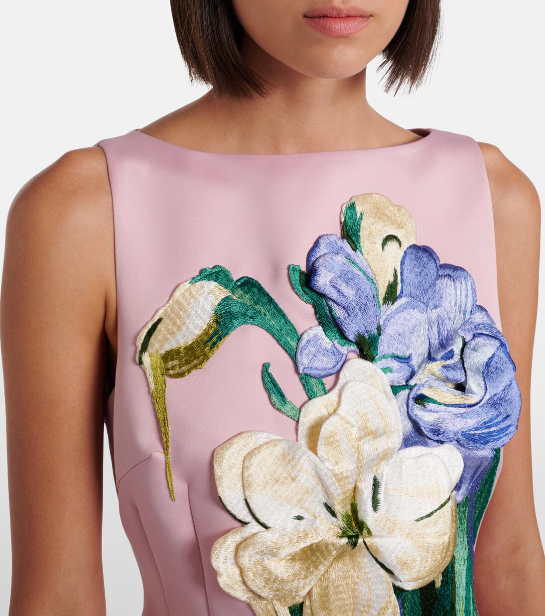 Ali floral-appliqué minidress | Leo Lin