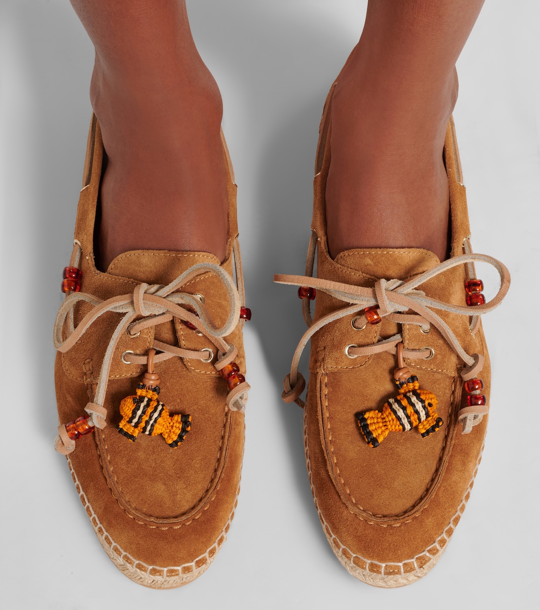 Seafarer beaded suede espadrilles | Aquazzura