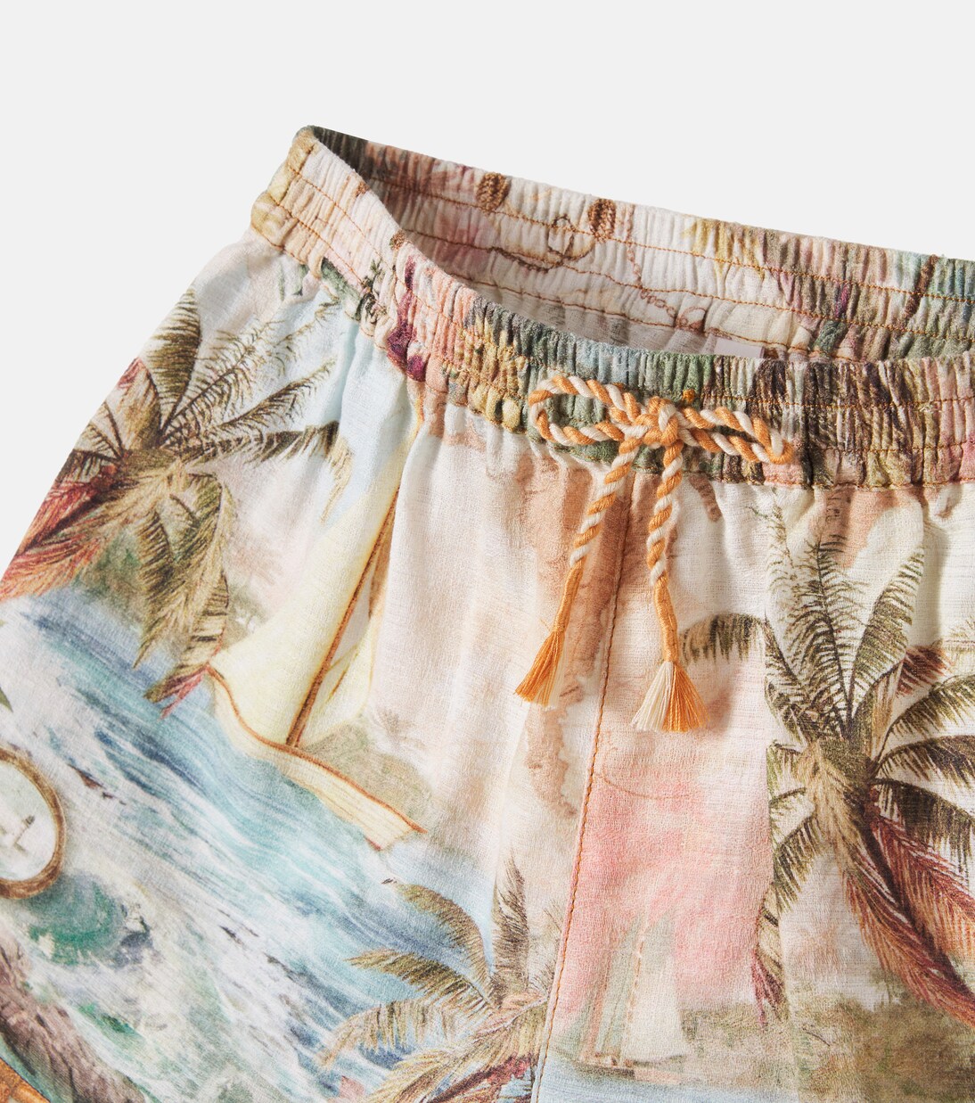 Mahon printed cotton shorts | Zimmermann Kids