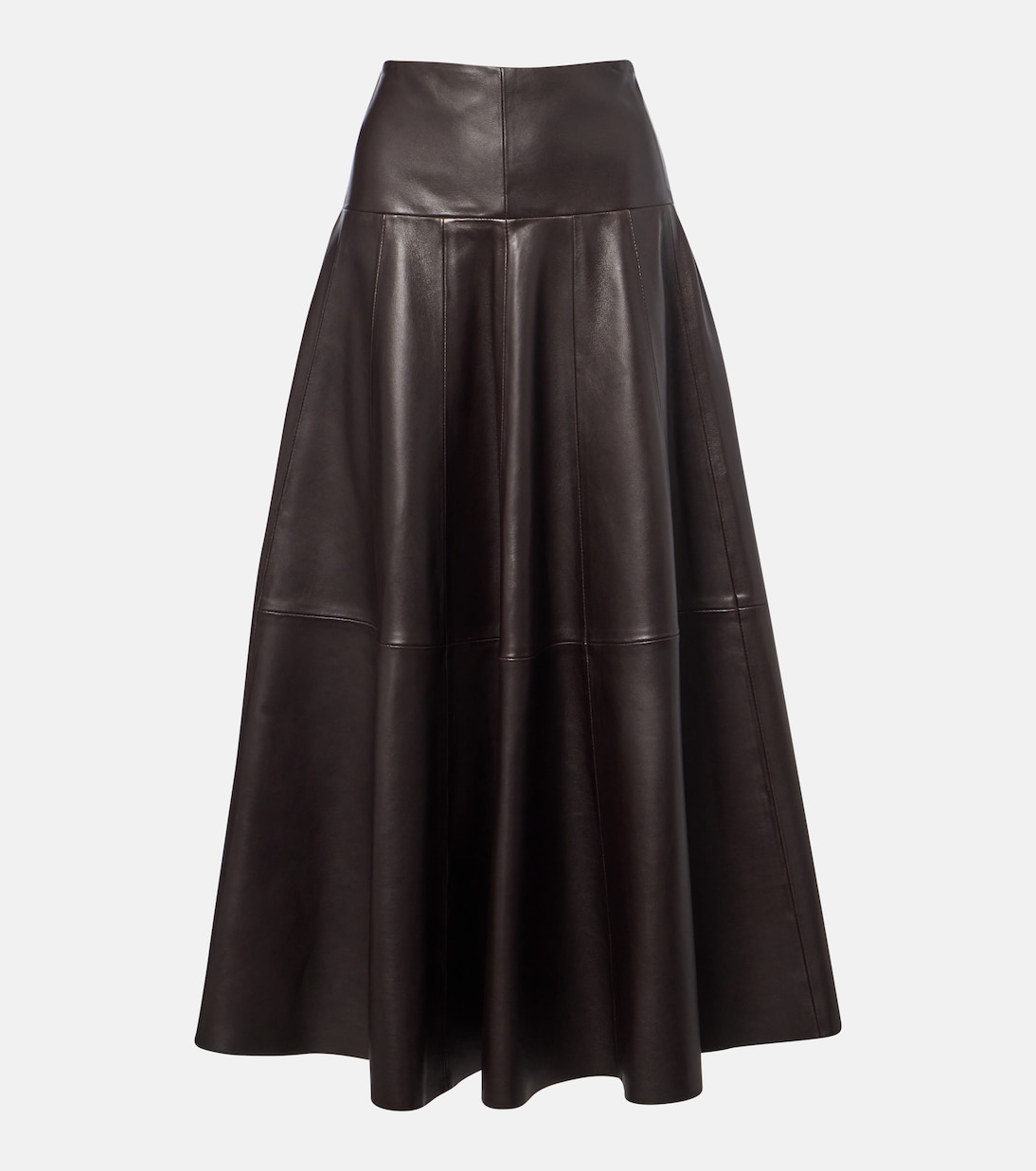 Daria leather midi skirt | Nour Hammour
