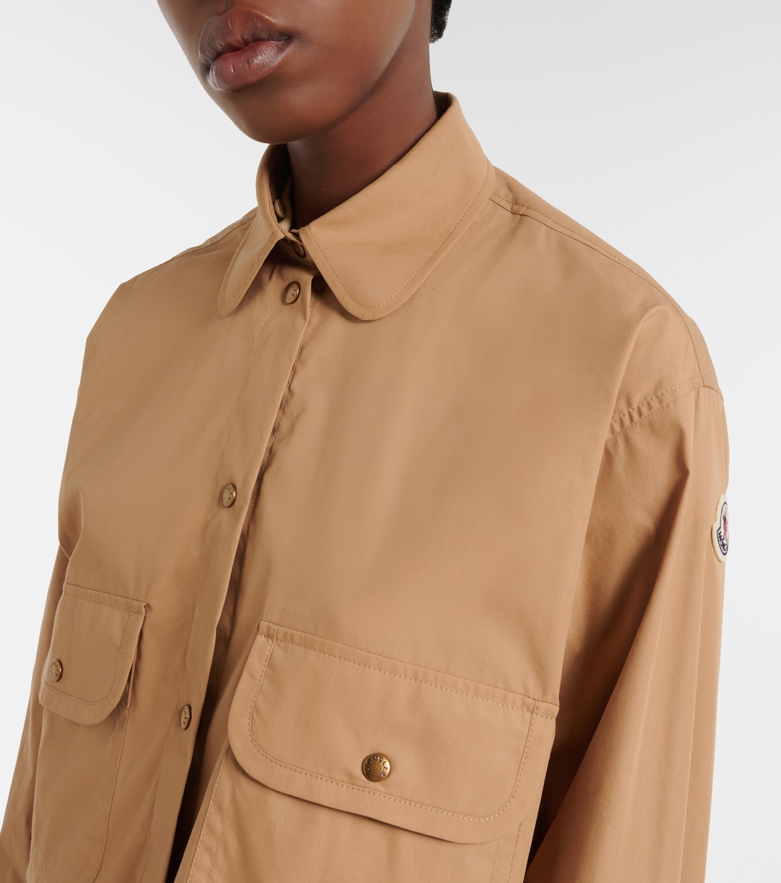 Hooded cotton-blend jacket | Moncler
