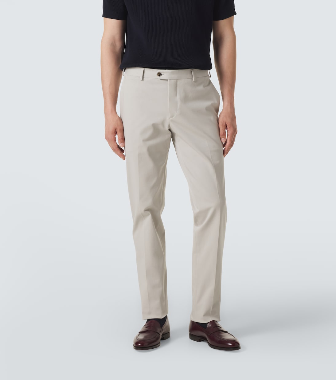 Cotton-blend slim pants | Lardini