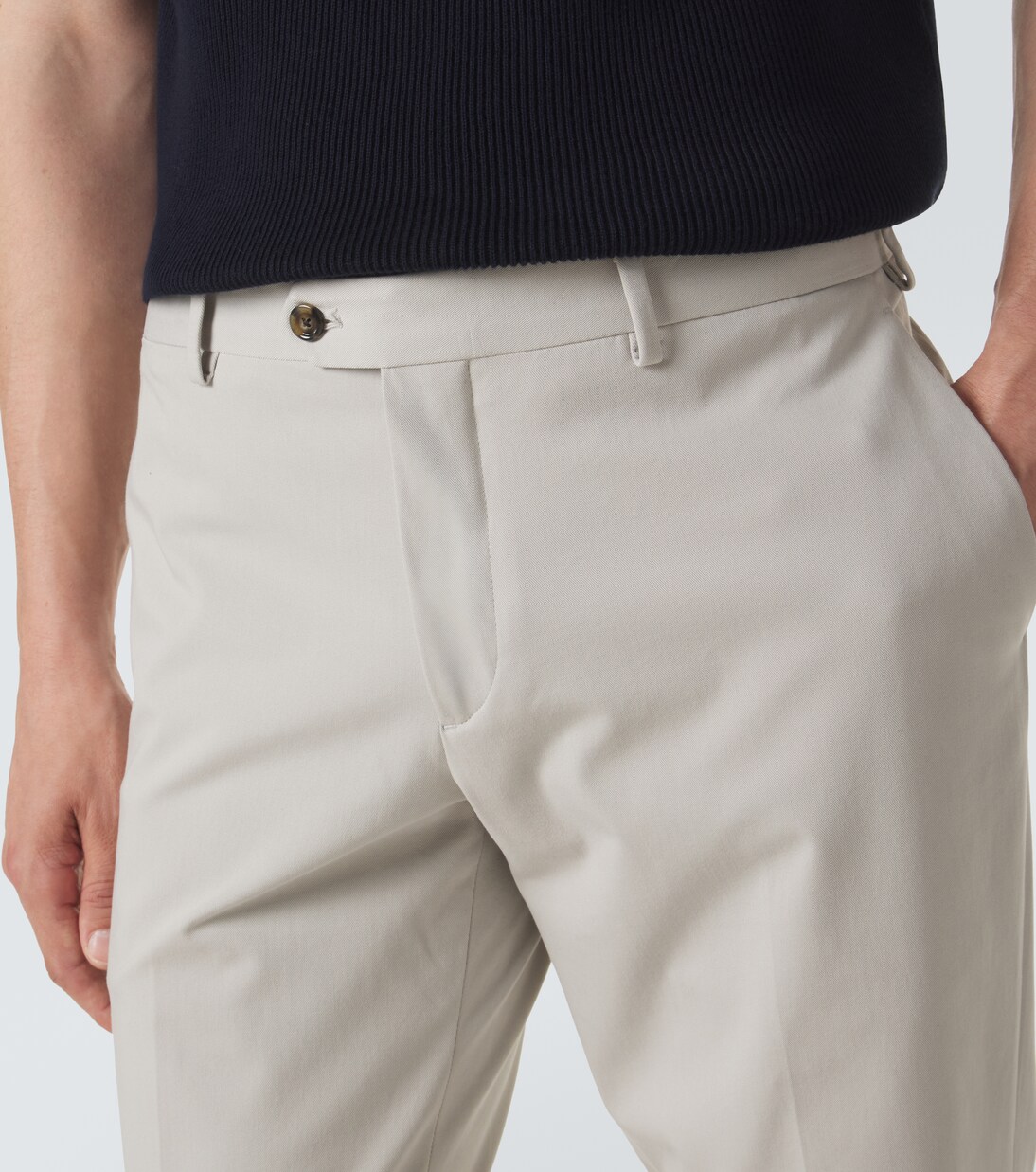 Cotton-blend slim pants | Lardini