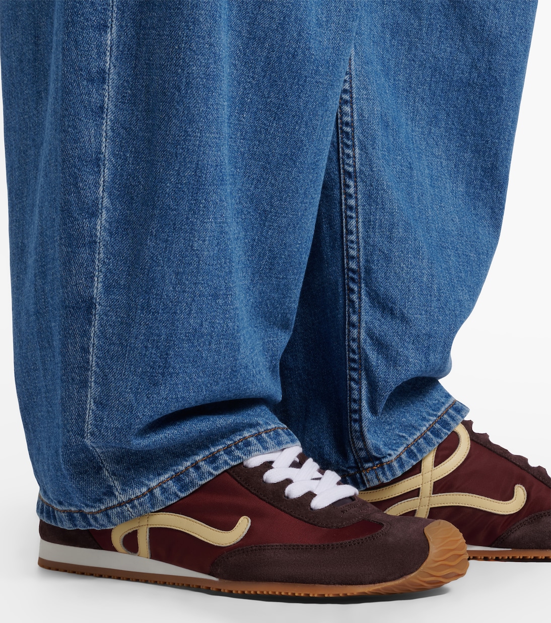 Ballet Runner 2.0 suede-trimmed sneakers | Loewe
