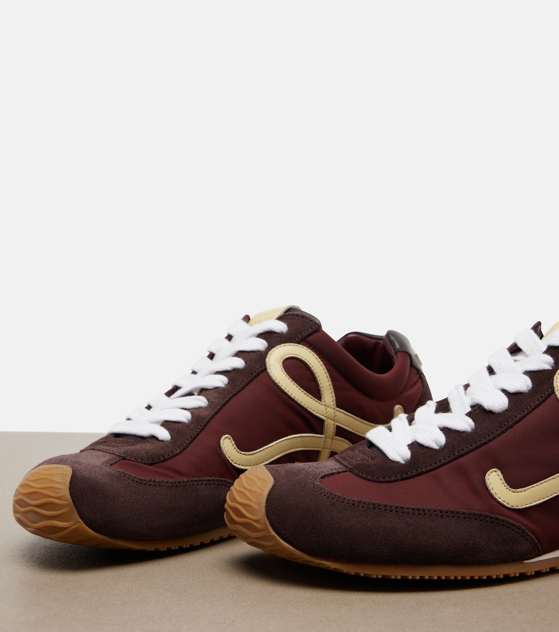 Ballet Runner 2.0 suede-trimmed sneakers | Loewe