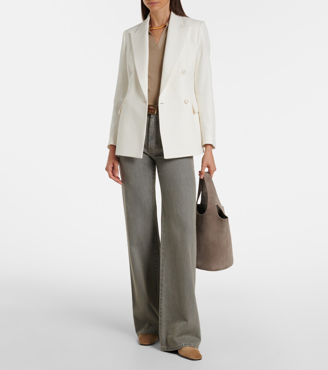 Double-breasted wool and cashmere blazer | Eleventy