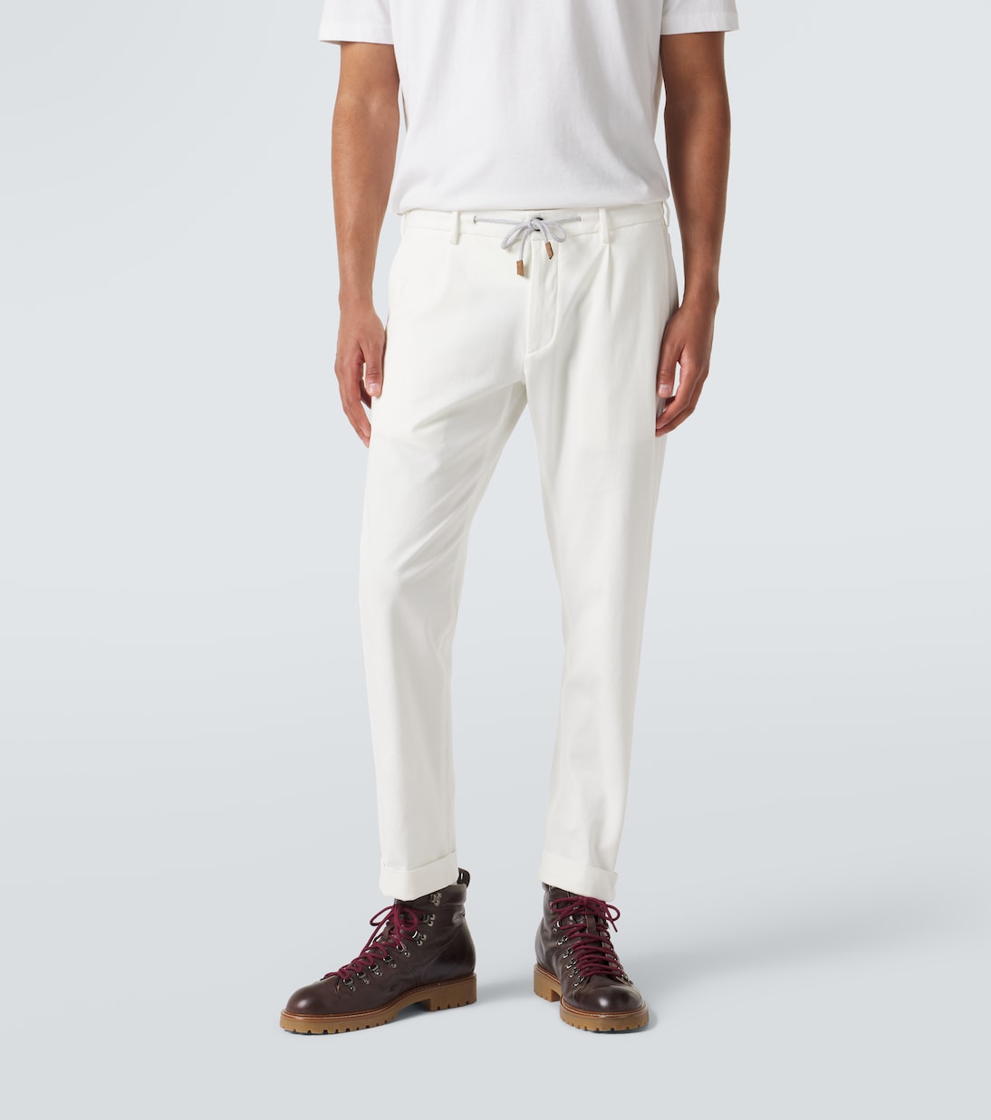 Cotton-blend slim pants | Eleventy