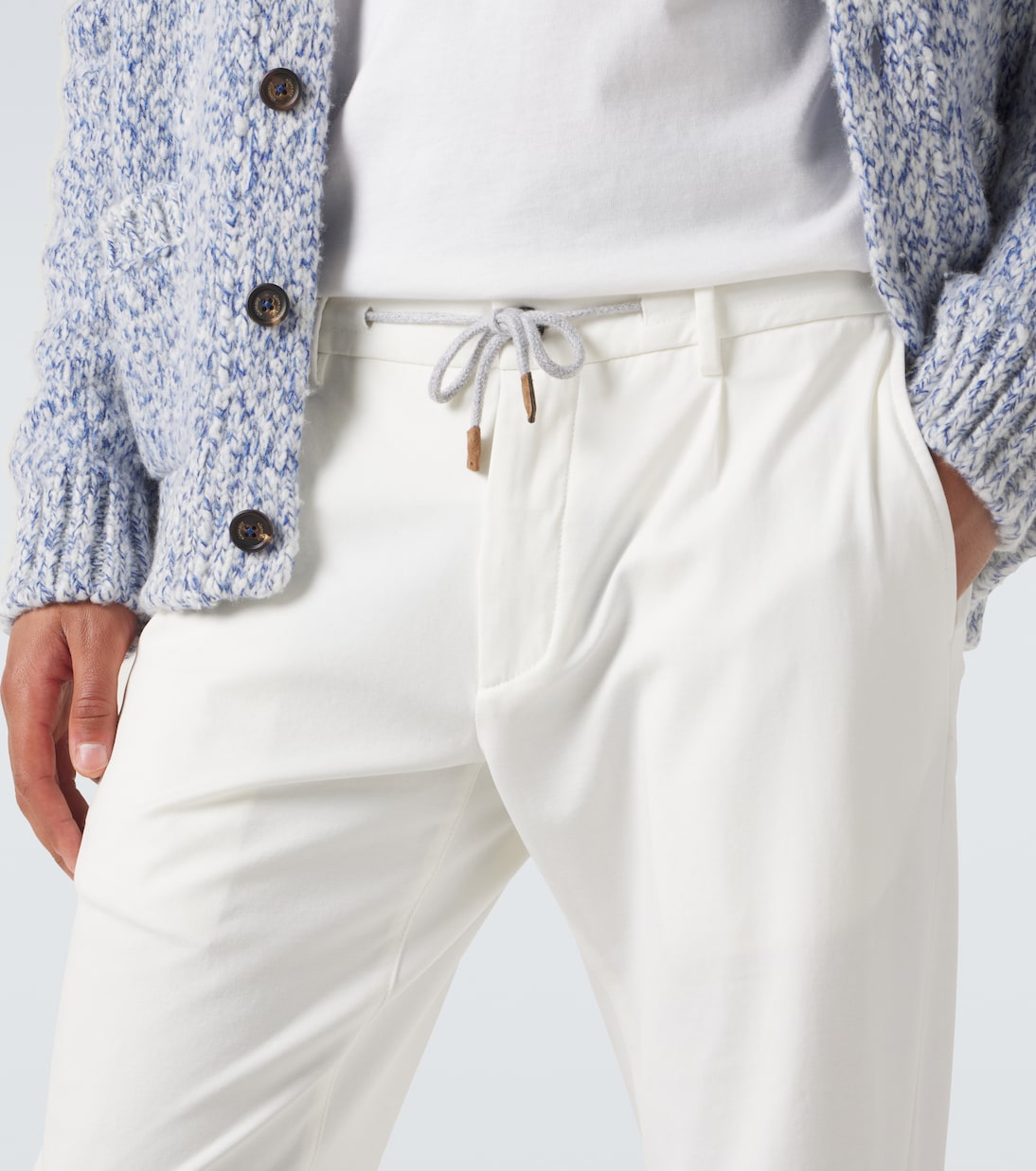 Cotton-blend slim pants | Eleventy