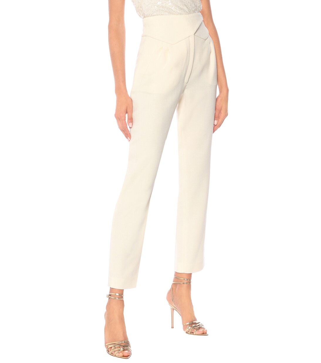 Pantalon Basque à taille haute en laine | Blazé Milano