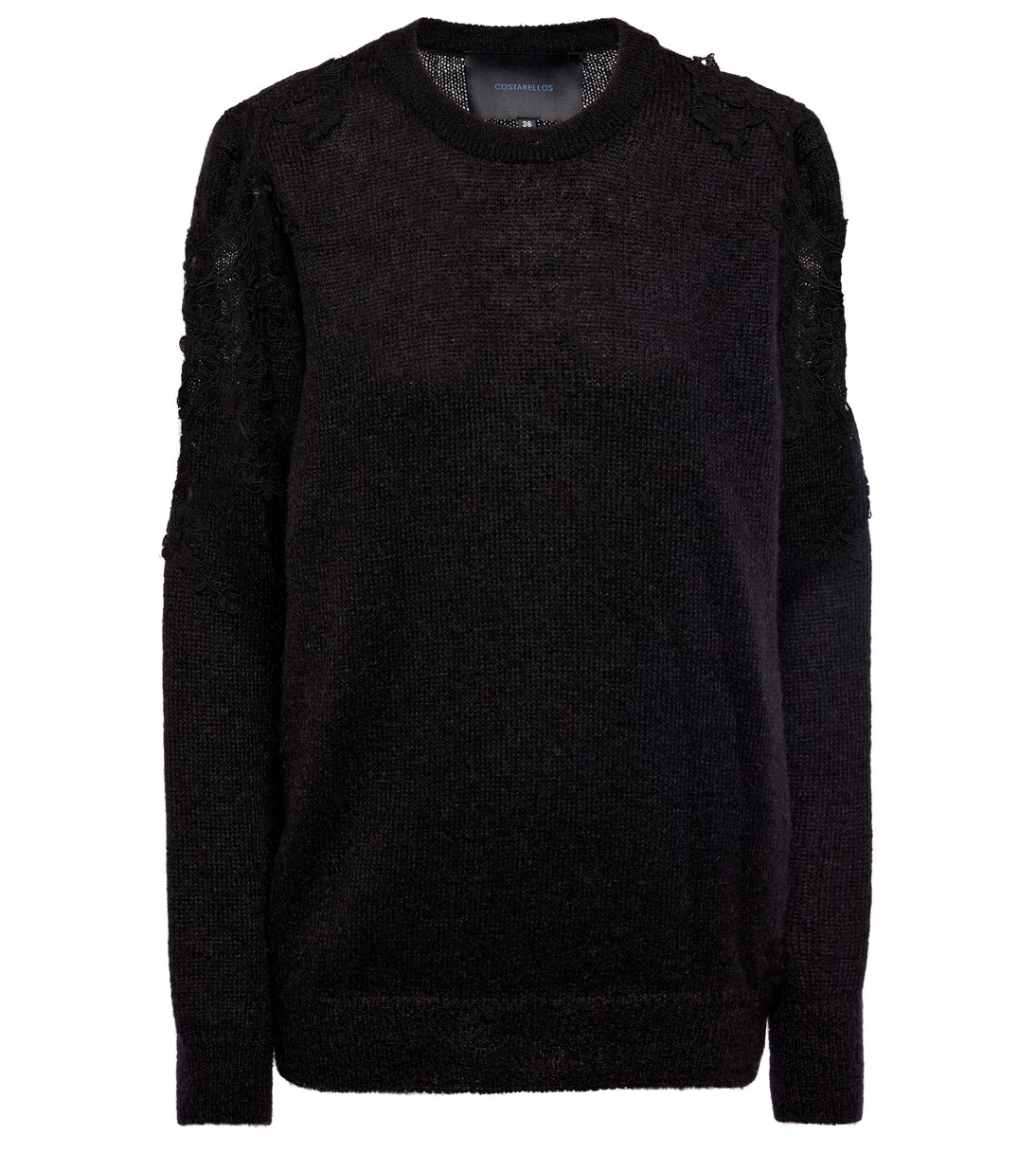 Pull Mattie en mohair mélangé à dentelle | Costarellos