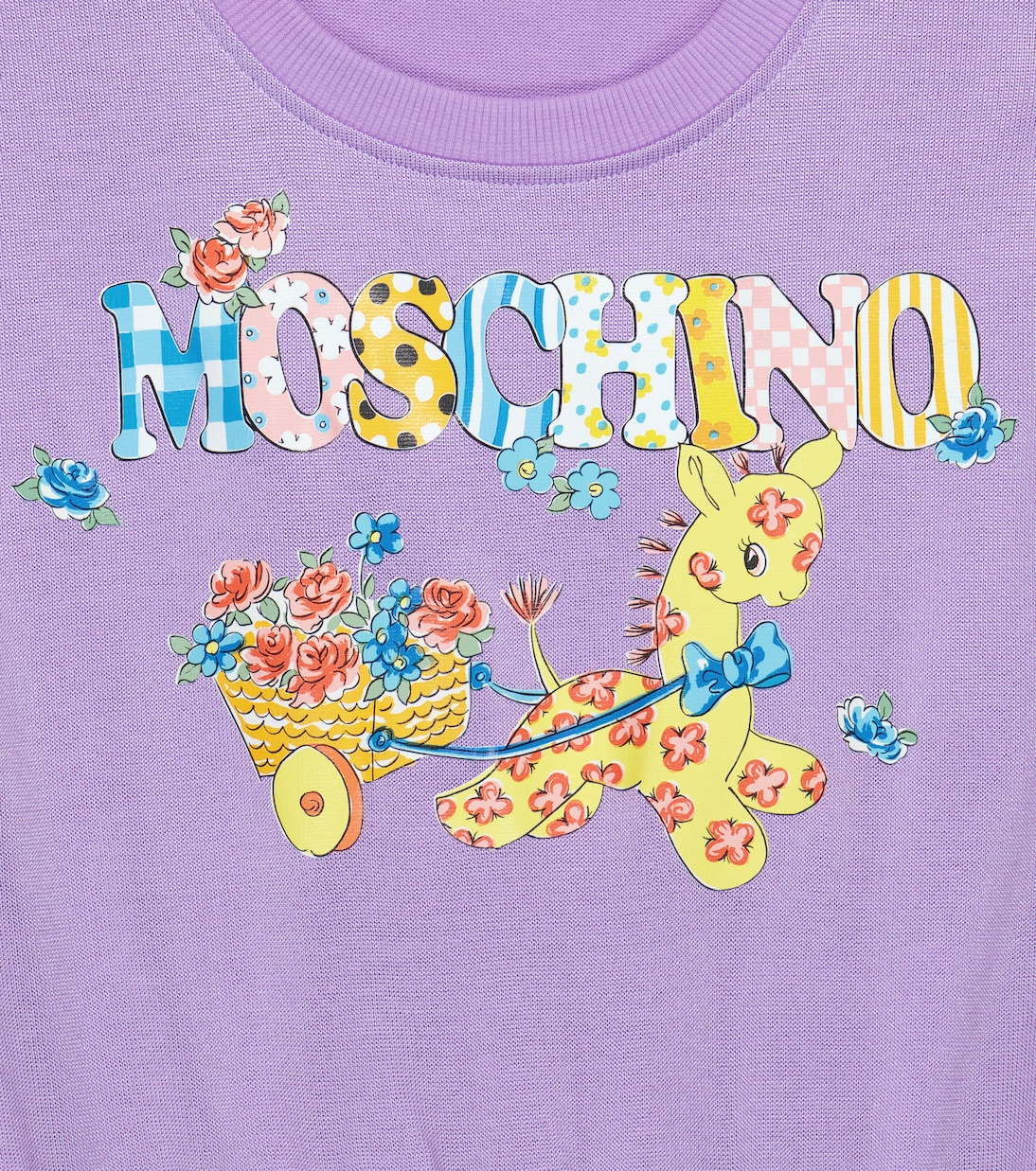Sweat-shirt imprimé en coton mélangé | Moschino Kids