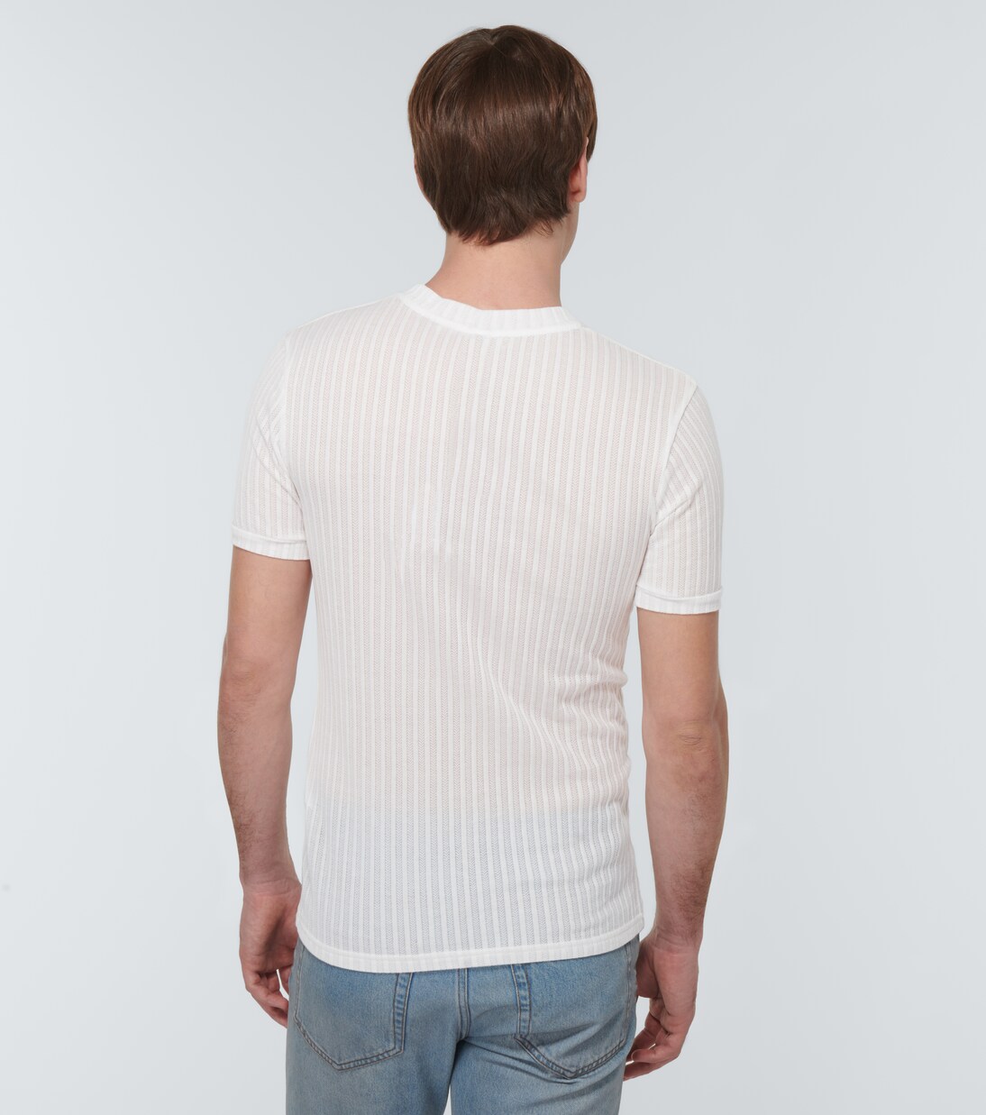 Striped cotton-blend jersey T-shirt | Winnie New York