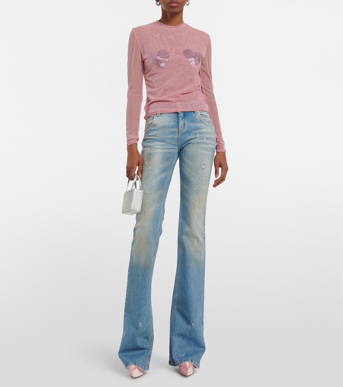 Plateau-Pumps Angelica aus Satin | Amina Muaddi