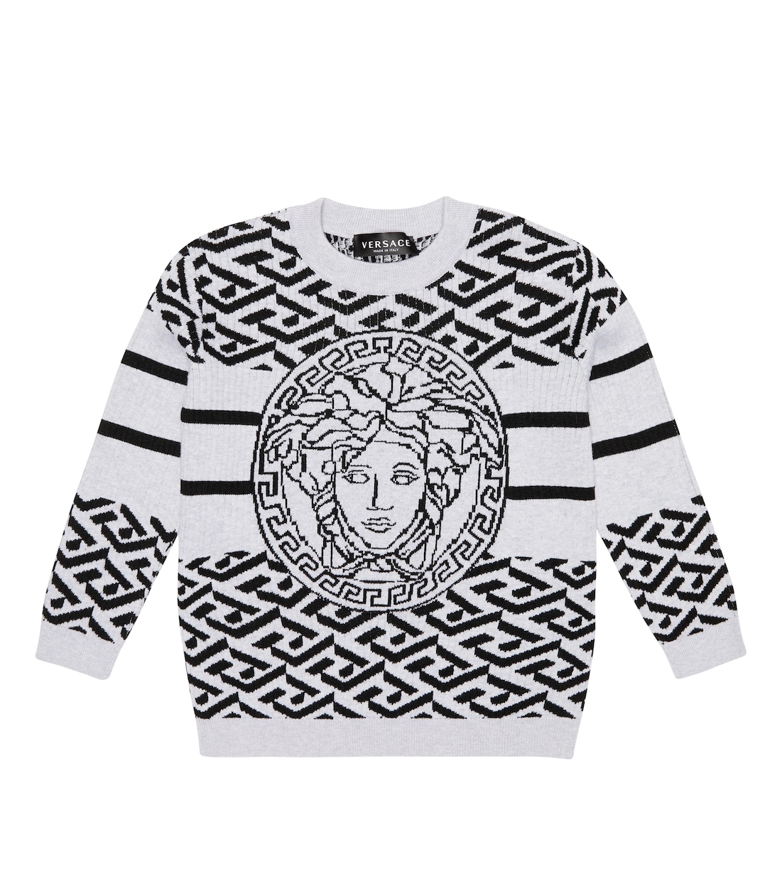 Medusa Greca cotton and wool sweater | Versace Kids