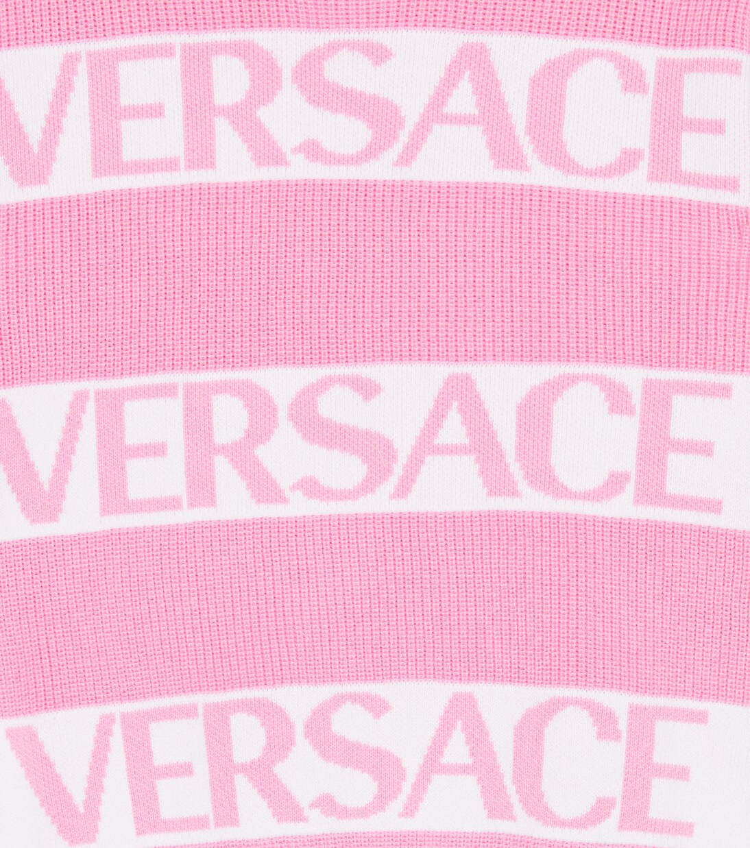 Logo jacquard cotton sweater | Versace Kids