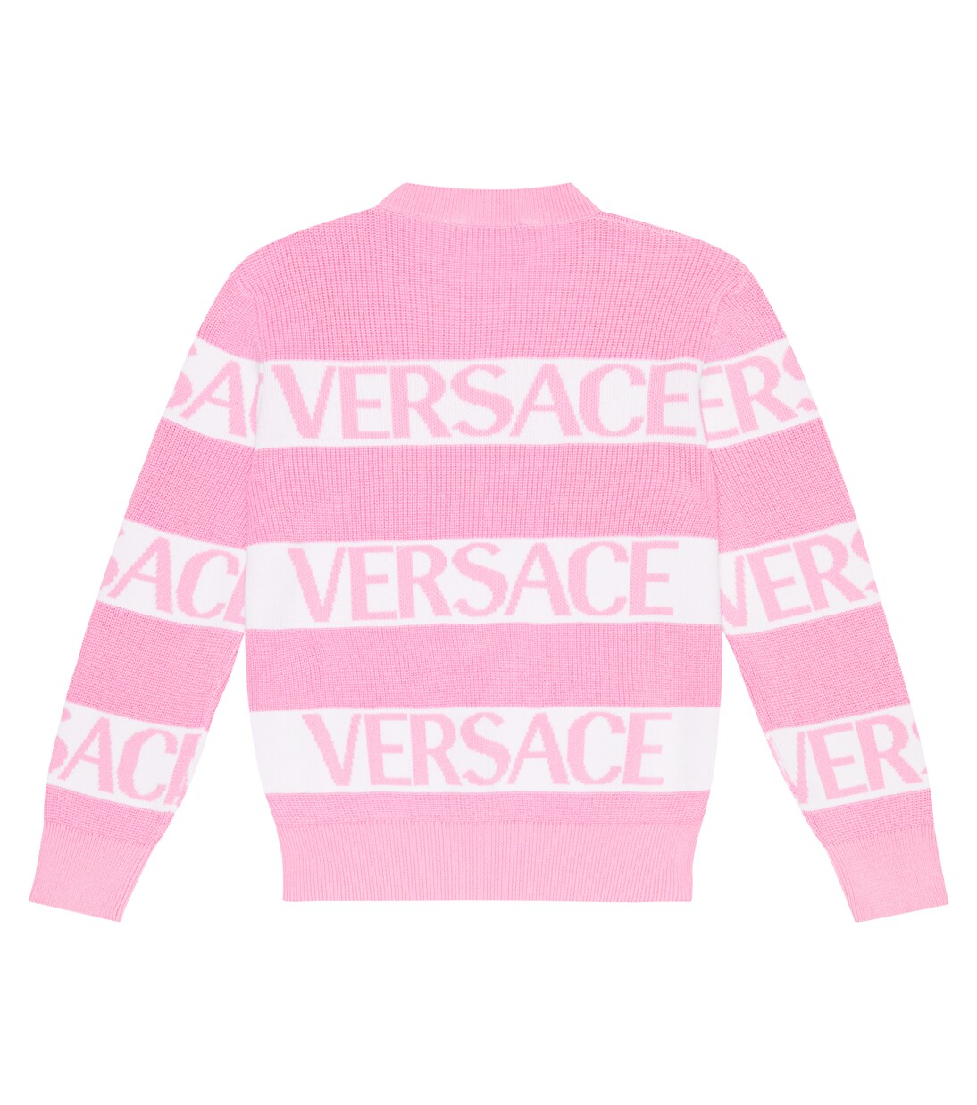 Logo jacquard cotton sweater | Versace Kids
