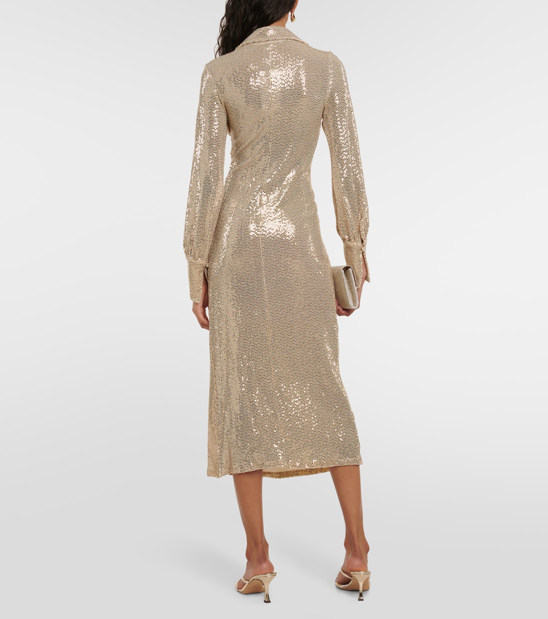 Robe midi Joelle à sequins | Dodo Bar Or