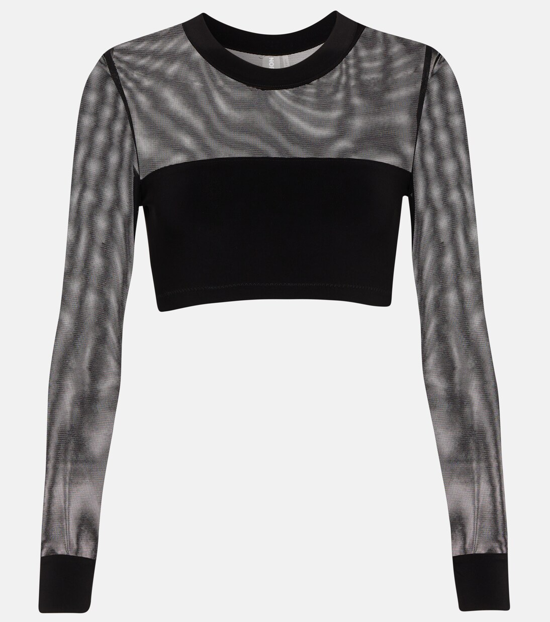 Mesh and jersey crop top | Norma Kamali