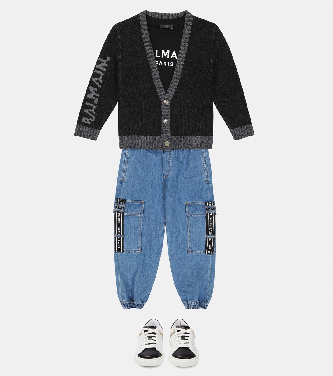 Leather sneakers | Balmain Kids