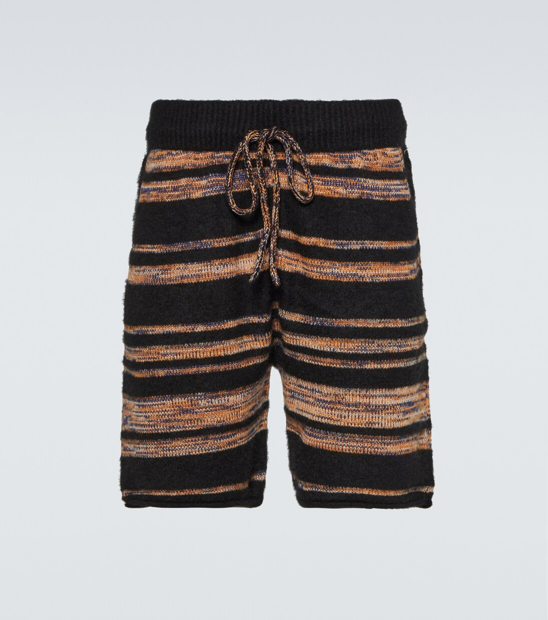 Phantom striped cashmere and cotton shorts | The Elder Statesman
