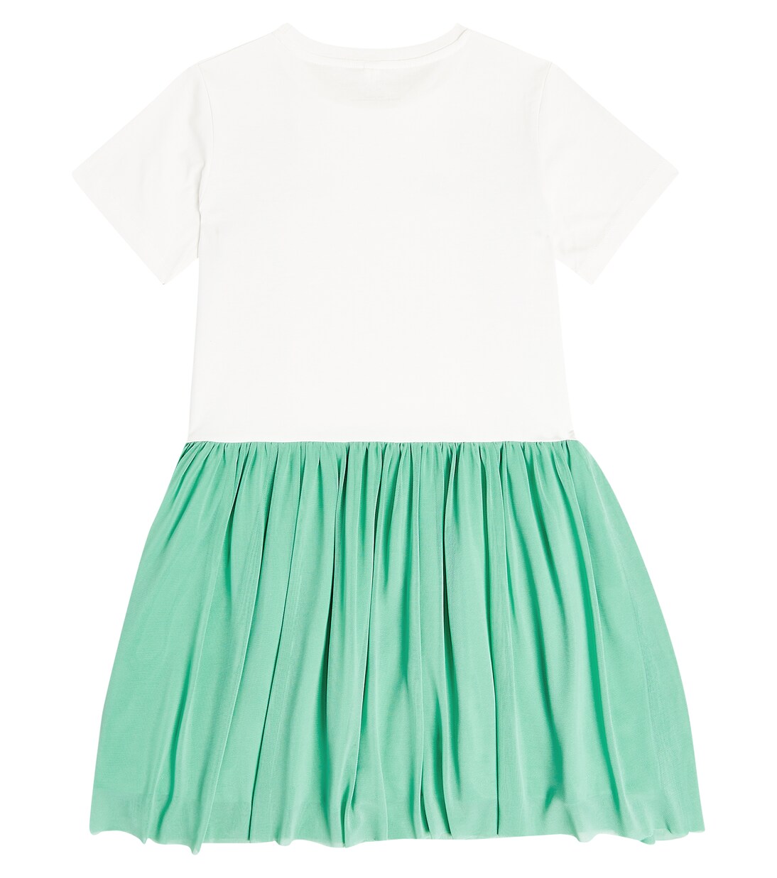 Vestido de algodón con ribete de tul | Stella McCartney Kids