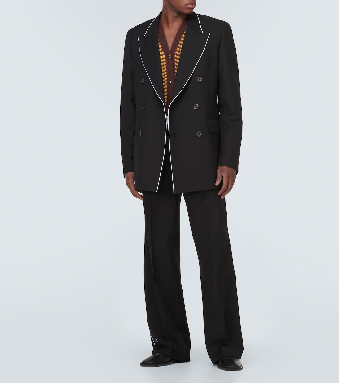 Rise double-breasted wool blazer | Wales Bonner