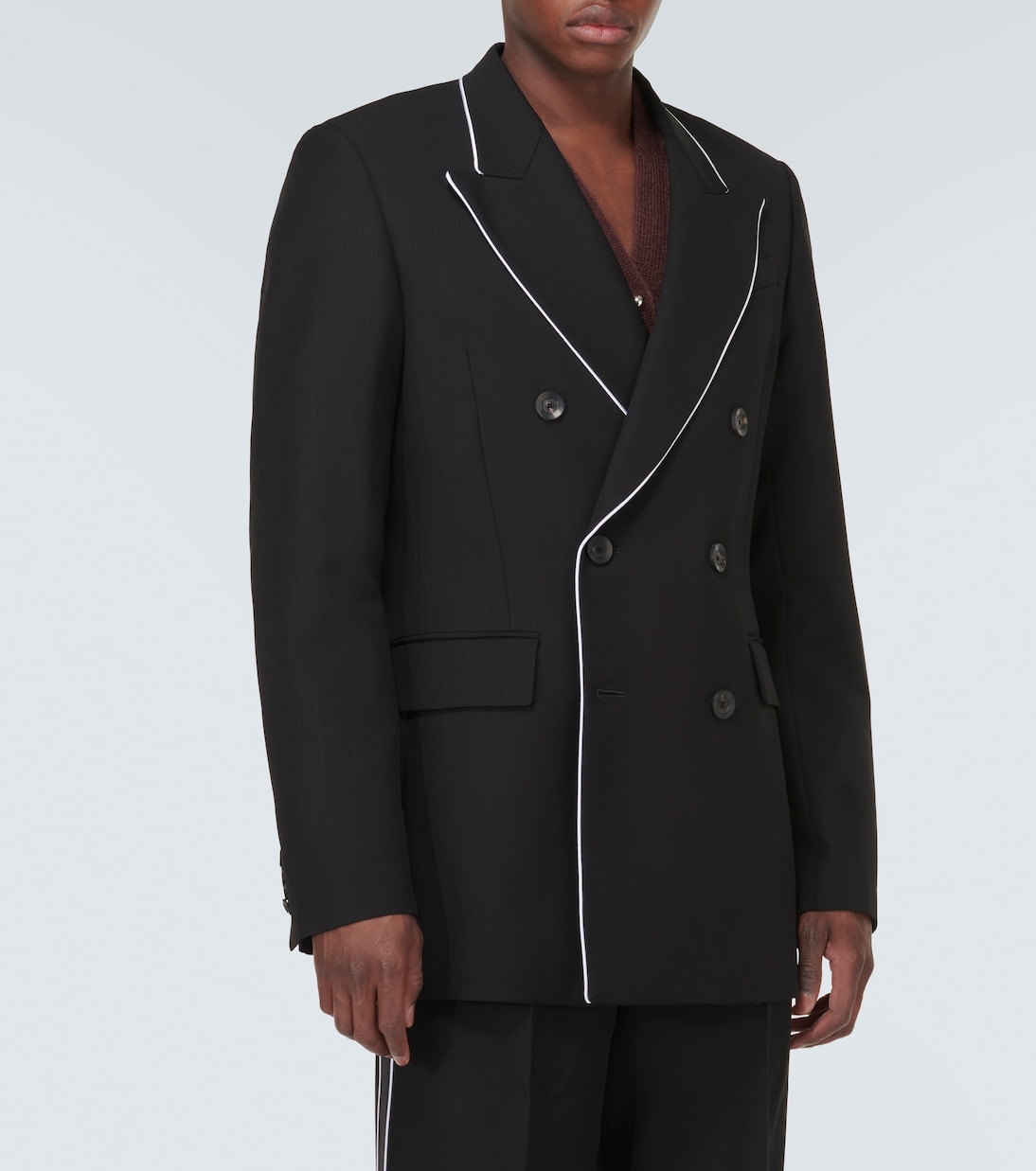 Rise double-breasted wool blazer | Wales Bonner