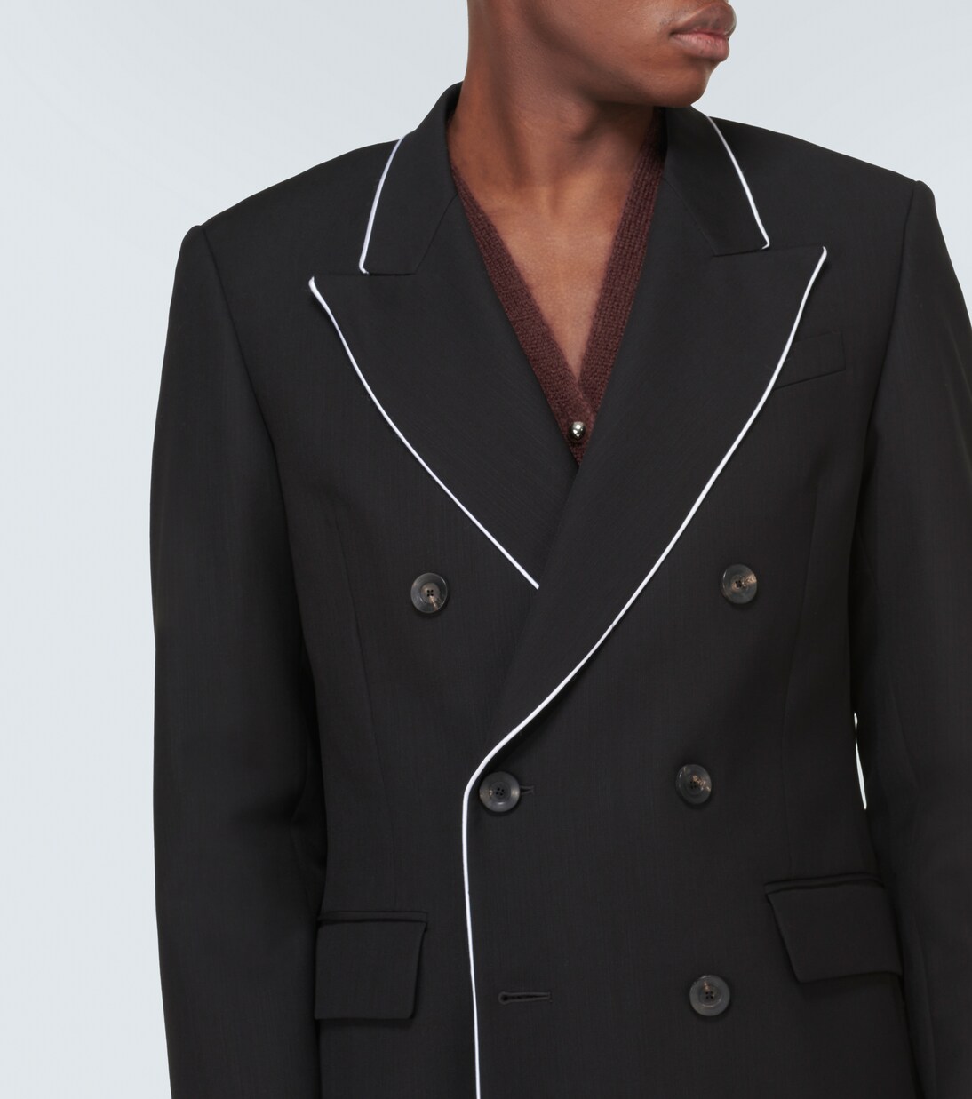 Rise double-breasted wool blazer | Wales Bonner