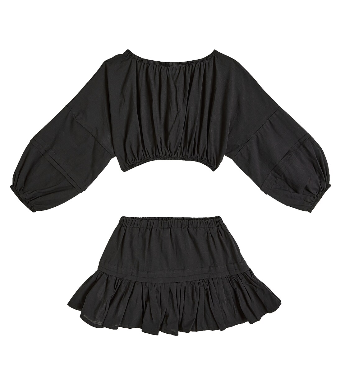 Cotton top and skirt set | Monnalisa