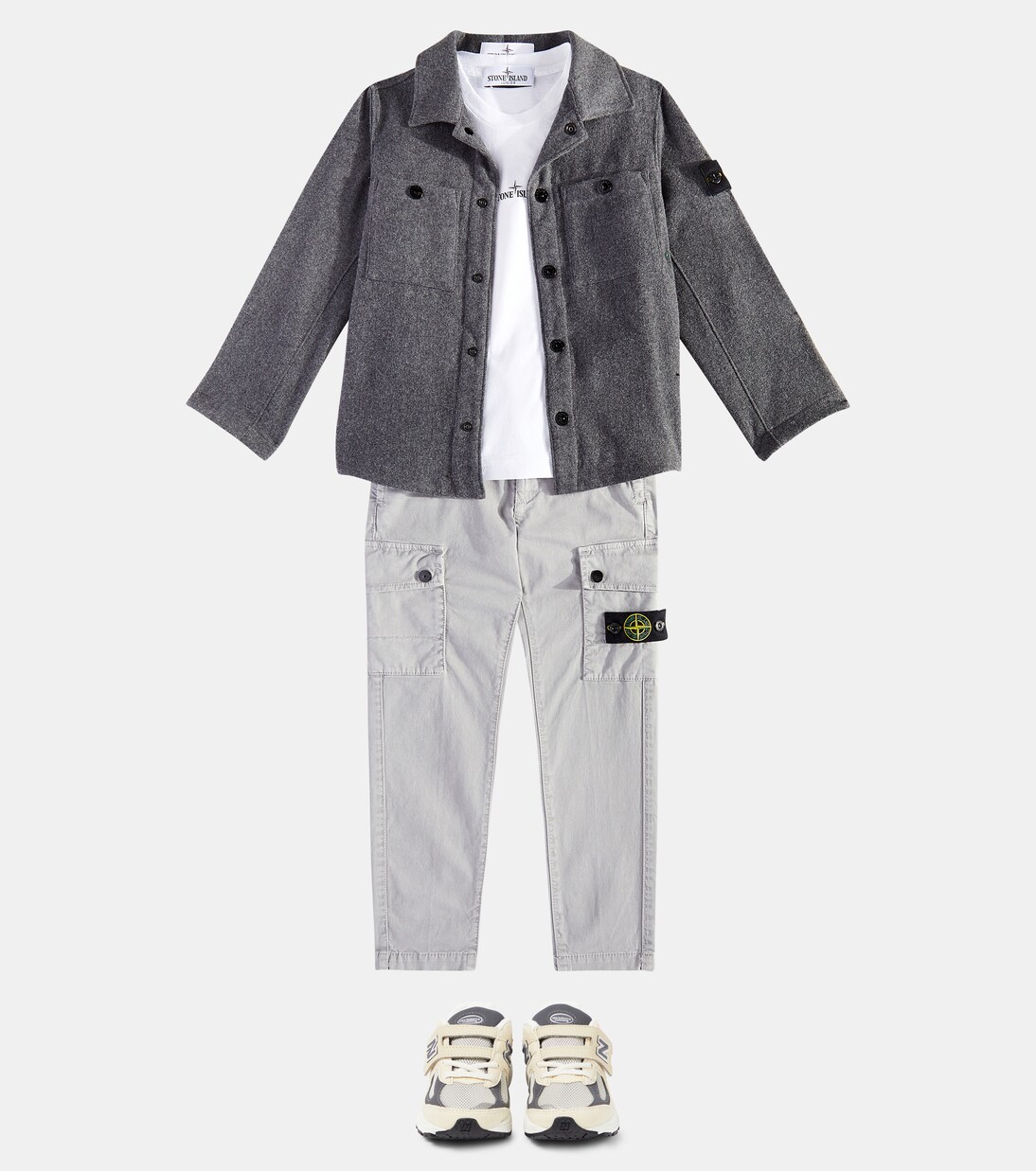 Cotton tapered pants | Stone Island Junior